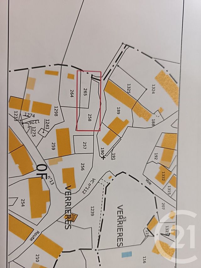 terrain à vendre - 490.0 m2 - CHARBONNIERES LES VARENNES - 63 - AUVERGNE - Century 21 Agence Girard